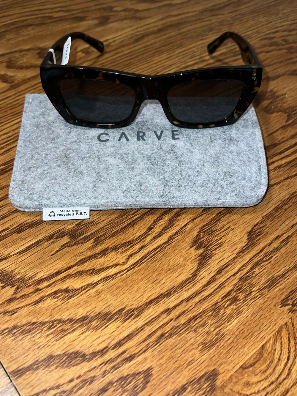 Carve Men's Tortoiseshell Sunglasses with Dark Brown Lenses